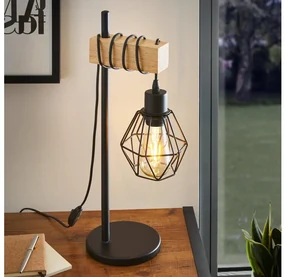 Eglo 44079 - Stolná lampa TOWNSHEND 1xE27/60W/230V - FSC certifikované EG44079