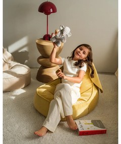 Žltý zamatový detský sedací vak Bunny – Wigiwama