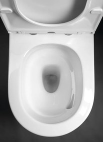 Sapho Sapho, DARIO RIMLESS WC kombi misa s nádržkou, spodný/zadný odpad, biela, PC106V