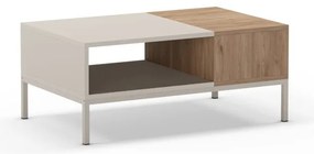 Krémový konferenčný stolík 56x90 cm Cailin – Marckeric