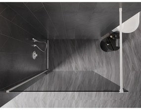 Mexen, Mexen Kioto-X sprchová stena 50 x 200 cm, grafit 10 mm, biela - 800-050-101-20-40-X