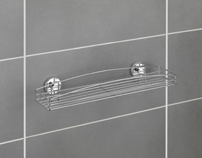 WENKO Nástenná polička BEZ VŔTANIA VacuumLoc MILAZZO lesklá 15x9x52 cm