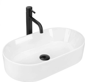 Rea Layla, umývadlo na dosku 530x300x115 mm, biela lesklá, REA-U9108