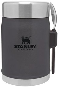 STANLEY termoska jedálenská 400ml s lyžicou/vidličkou Charcoal čierna 10-09382-082