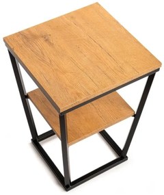 Odkladací stolík EXPAND 57x40 cm čierna/hnedá