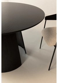 Okrúhly jedálenský stôl s čiernou doskou ø 120 cm Zuri – MOME