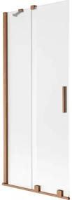 Mexen Velar, 2-krídlová posuvná vaňová zástena 85 x 150 cm, 8mm sklo námraza, medená matná, 896-085-000-31-65