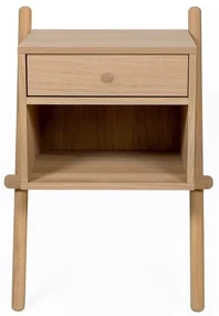 Nočný stolík v dekore duba v prírodnej farbe Wiru – Woodman