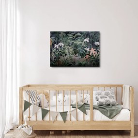 Sklenený obraz - Maľovaný vzor džungle (70x50 cm)