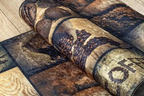 Protišmykový koberec / behúň ANDRE 50090 hnedý