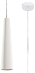 Závesné svietidlo Electra, 1x biele keramické tienidlo