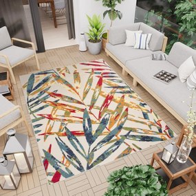 Terasový koberec s farebným motívom lístia Šírka: 80 cm | Dĺžka: 150 cm