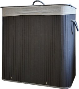 TRENDIE Bambusový kôš na prádlo 150l šedý + DARČEK