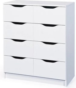 Komoda s 8 zásuvkami Westphalen, biela