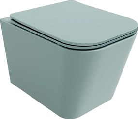 Mexen Teo WC misa Rimless s pomaly uzatváracou doskou slim, duroplast, svetlo zelená matná - 30854048