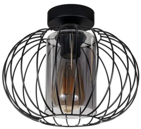 Prisadený luster CORRINI 1xE27/60W/230V pr. 25 cm čierna/šedá