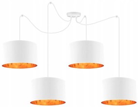 Závesné svietidlo Shade Spider, 4x textilné tienidlo (mix 6 farieb), (výber z 2 farieb konštrukcie), g
