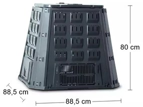 Záhradný kompostér IKEL420C 420 l - čierna