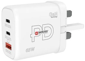 SKROSS USB A+C nabíjací adaptér Power Charger 65W GaN UK, Power Delivery, typ G