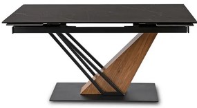 Vintino rozkladaci jedálenský stôl SANNY 180–240 cm čierny dub/čierny