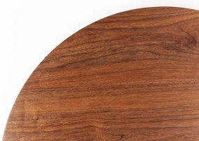 Wire Shickeria konferenčný stolík Ø80 cm čierny / orech