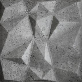 Stropné panely 3D XPS 0042, rozmer 50 cm x 50 cm, DIAMANT tmavo sivý, IMPOL TRADE