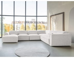 Krémovobiela rohová pohovka (pravý roh/do tvaru "U") Flex Felix – Miuform