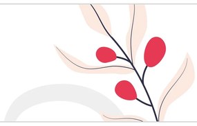 Obraz - Ružová florálna abstrakcia N⁰3 (120x50 cm)