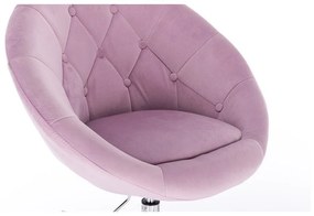 LuxuryForm DESIGN Barová stolička VERA VELUR na čiernej hranatej základni- levanduľa