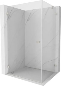 Mexen Lunar-B, výklopný sprchový kút ľavý 85 x 80 cm, 8mm číre sklo, oceľový profil, 832-085-080-97-00-L