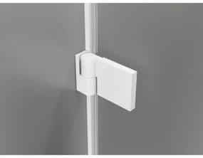Mexen Lunar-B, výklopný sprchový kút ľavý 95 x 70 cm, 8mm číre sklo, biely profil, 832-095-070-20-00-L