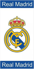 Plážová futbalová osuška FC Real Madrid – motív Classic Logo - 70 x 140 cm