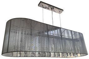 Oválne šedé závesné svetlo Venezia Grey - 110 * 30cm / 5 * E14