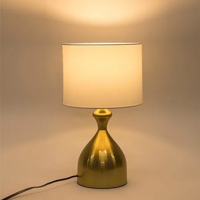 Stolná lampa 1xE27/40W/230V biela/zlatá
