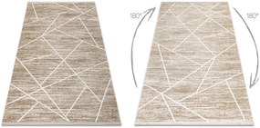 Koberec DUKE 51557 krémový / béžový, geometrický / strapce