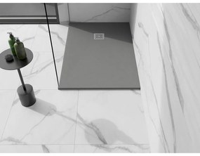 Mexen Stone+, obdĺžniková vanička z minerálneho kompozitu 140 x 70 cm, šedá-betónová, 446107014