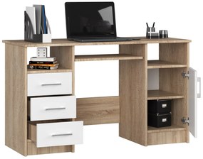 PC stolík Aziza  (dub sonoma + biela). Vlastná spoľahlivá doprava až k Vám domov. 1069680