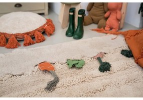 Krémový bavlnený detský hrací koberec 120x160 cm Veggie Garden – Lorena Canals