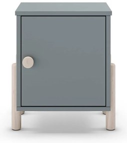 Detský nočný stolík sivozelený z borovicového dreva Enola – Marckeric