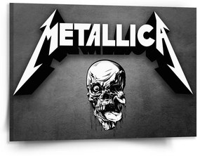 Sablio Obraz METALLICA Lebka Sivá - 150x110 cm