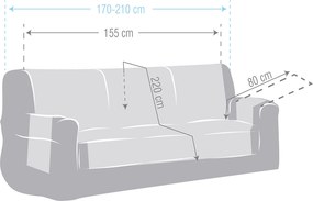 Poťah na trojmiestnu pohovku Universal grey