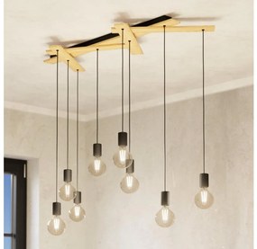 Eglo 43641 - Luster na lanku MONMOUNT 9xE27/40W/230V