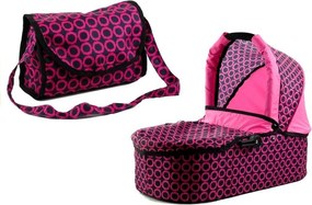 Kočík pre bábiky Alice Deep, kočík, prenosná postieľka 2v1