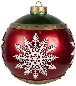 Veľká vianočná dekorácia červená vianočná ozdoba - Ø 39*44 cm