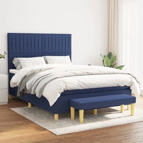 Boxspring posteľ s matracom modrý 140x190 cm látka 3137315