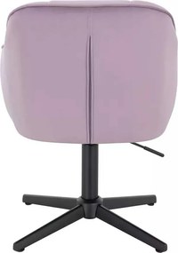 LuxuryForm DESIGN Stolička AVOLA VELUR na čiernom kríži - levanduľa