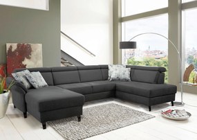 XXXLutz SEDACIA SÚPRAVA, textil, sivá, čierna Sit & More - Sedačky - 000144005223