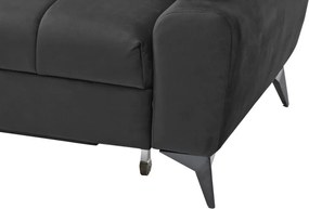 Rohová sedacia súprava Paris, antracitová látka, ľavý roh