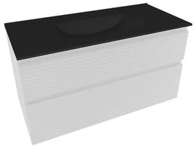 Kúpeľňová skrinka 2 zásuvky s umývadlom Naturel Savona 78x53x44,8 cm biely lesk SAVONA280BIC, 1 ks