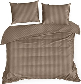 SATÉNOVÉ OBLIEČKY VERA 140X200 CM, 1 KS 70X80 CM HNEDÉ